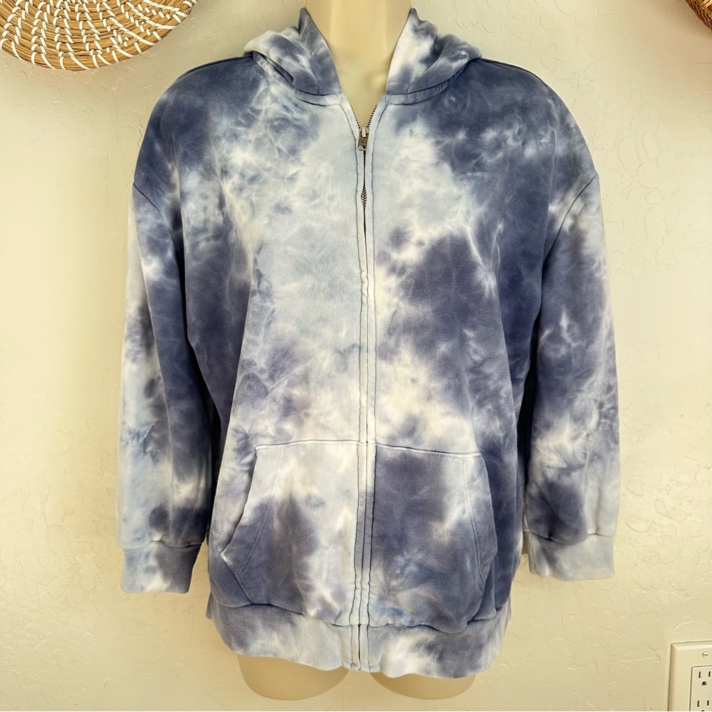 GAP Teen Blue & White Tie-Dye Zip-Up Hoodie. Size 10